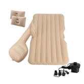 Robustt Car Bed for Back Seat | Inflatable Bed with 2 Air Pillow & Air Pump | Universal Size | Fits in All Car Model | Portable Car Bed | Car Bed For Kids, Travel, Trips, Camping, Picnic, Pool & Beach - Beige